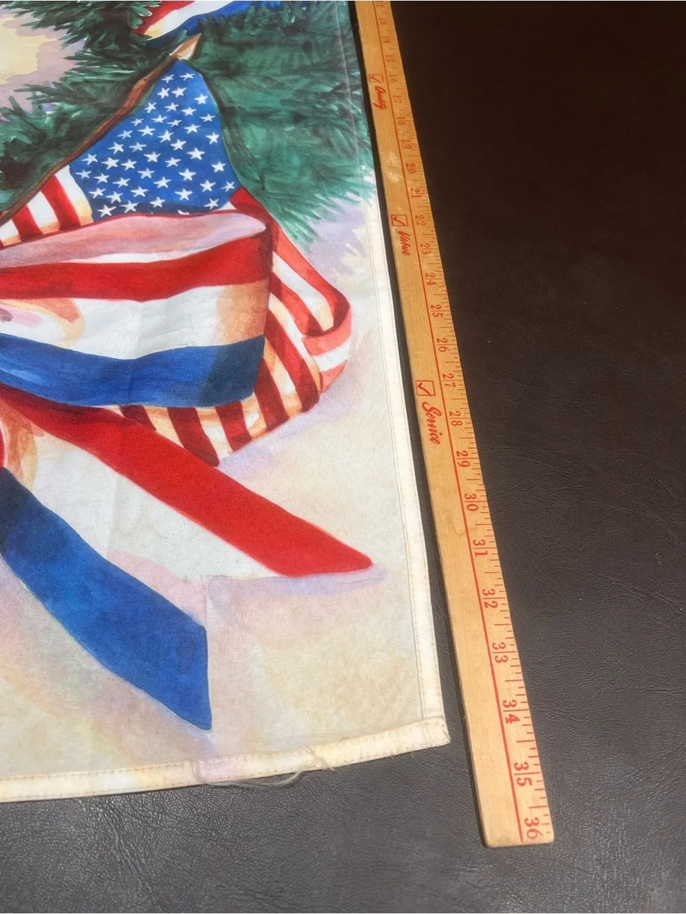 Toland Patriotic Christmas Wreathe USA American Garden House Flag 24X35